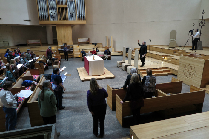 Harold Rosenbaum's J.S. Bach Birthday Choral Flash Mob Rehearsal @ St. Peter's Church, NYC