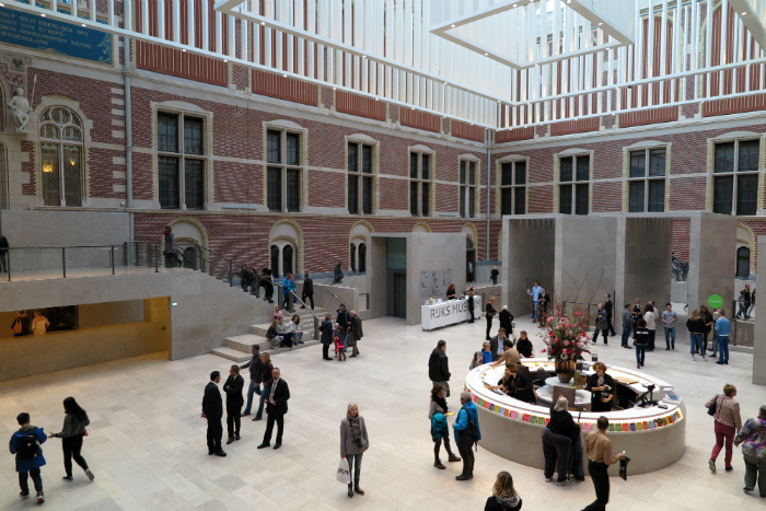 The Rijksmuseum is a Dutch national museum dedicated to arts and history in Amsterdam.